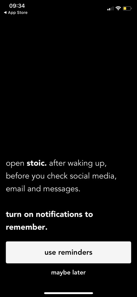 Stoic Enable notifications screenshot
