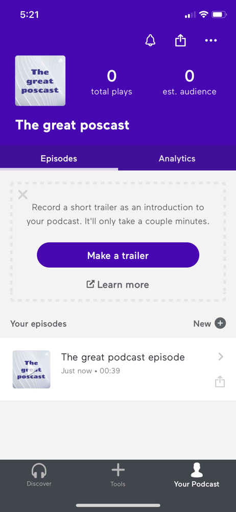 Anchor Your podcast screenshot