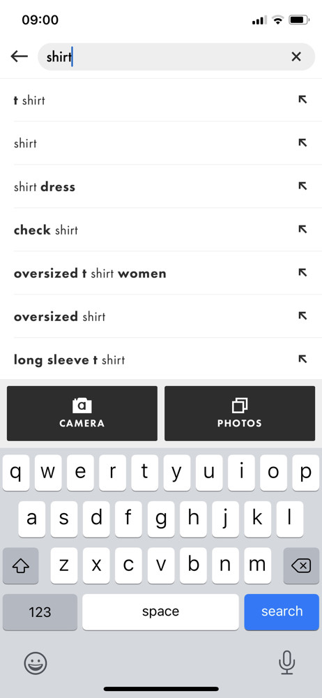 Asos Search results screenshot