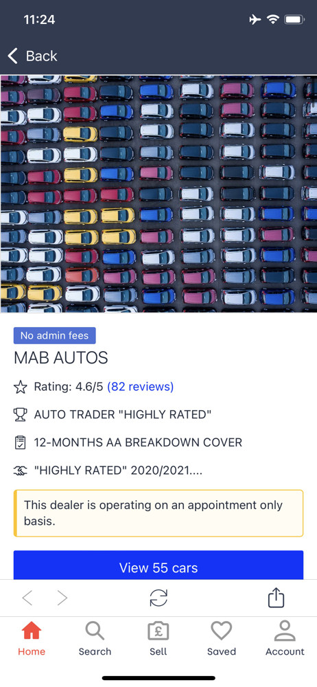 Autotrader Seller profile screenshot
