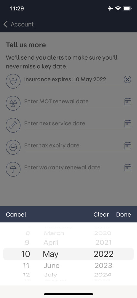 Autotrader Select date screenshot