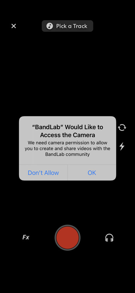 BandLab Enable camera screenshot