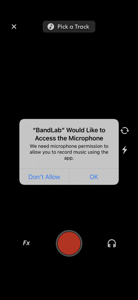 BandLab Enable microphone screenshot