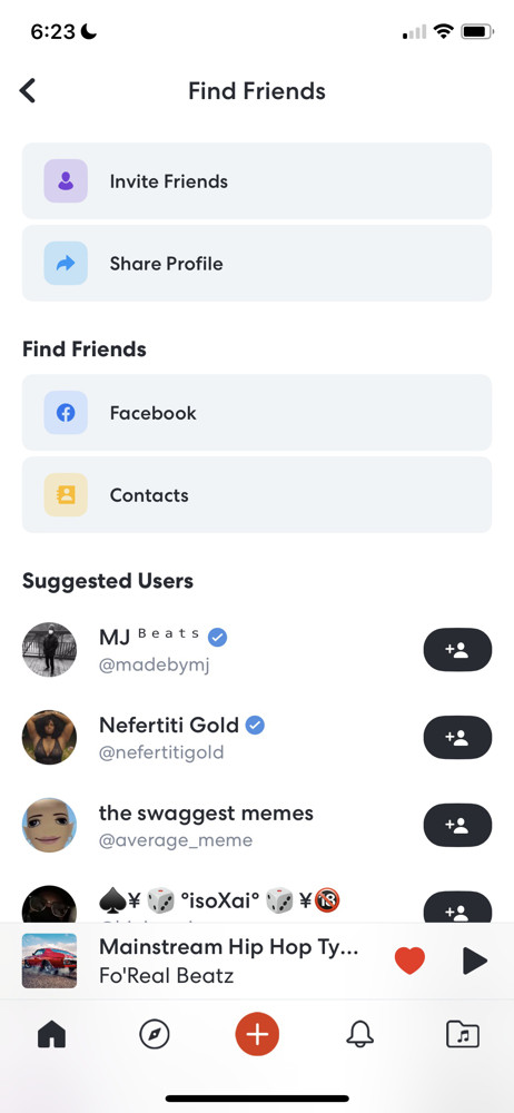 BandLab Find friends screenshot