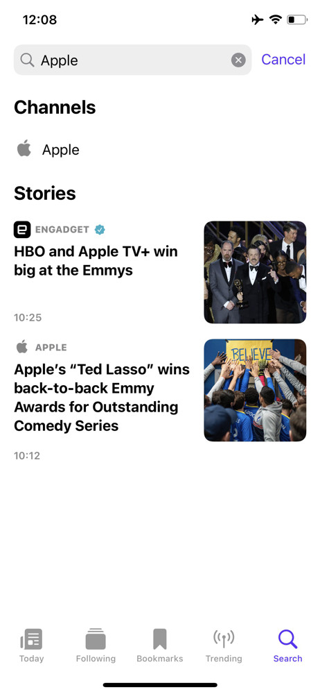Big News Search results screenshot