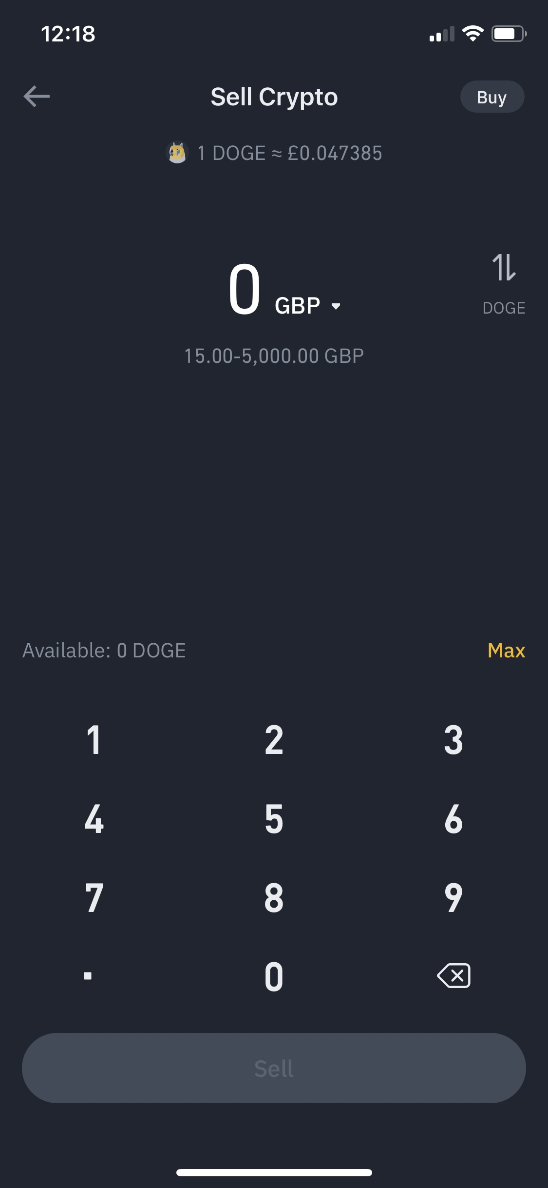 Screenshot of Binance - Exchange