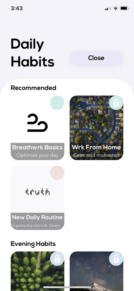 Breathwrk Habits screenshot