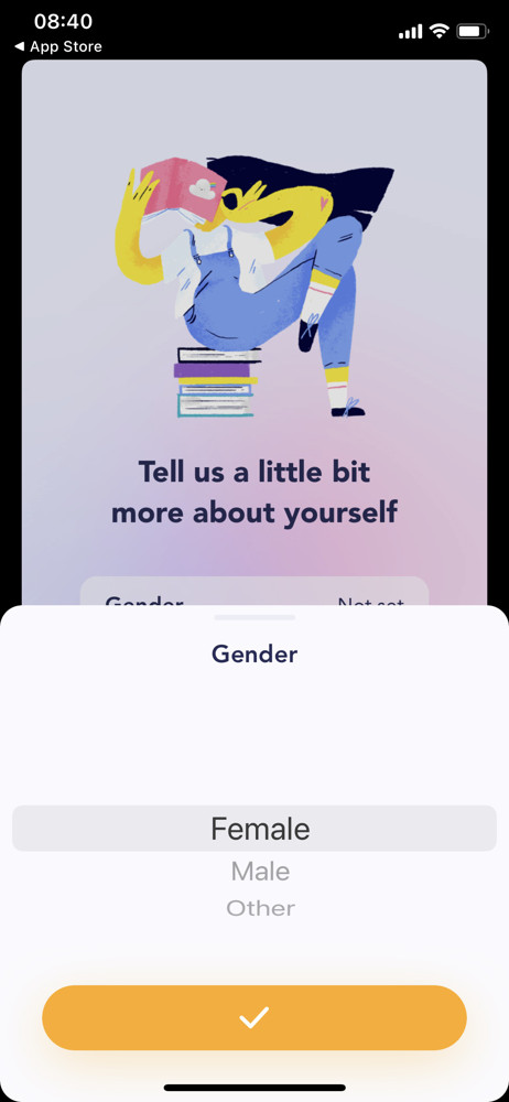 Breeze Select gender screenshot
