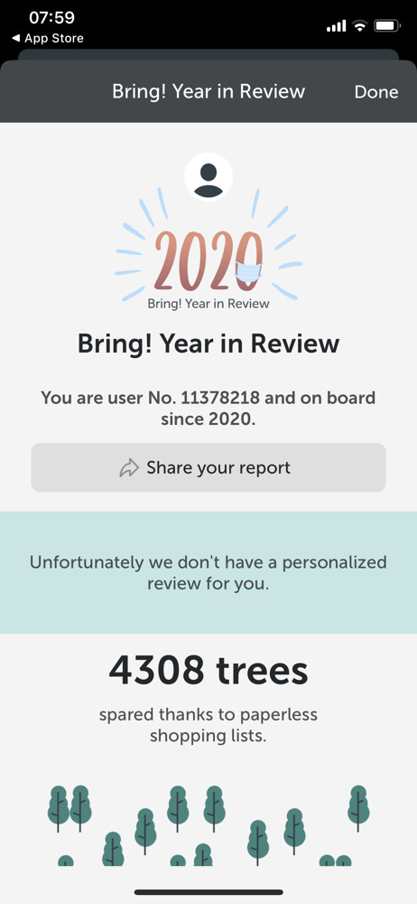 Bring Year in review screenshot