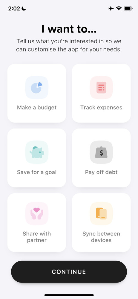 Buddy budget Select goal screenshot