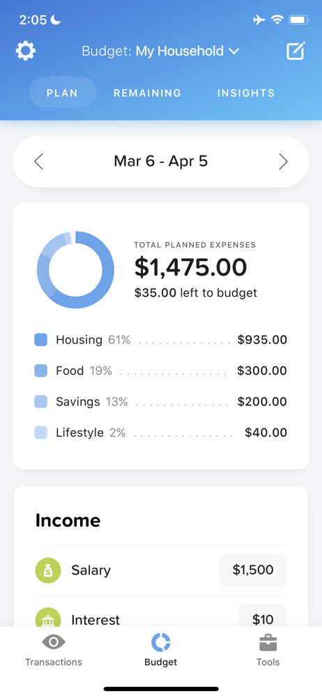 Buddy budget Budget screenshot