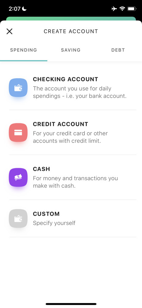 Buddy budget Create account screenshot