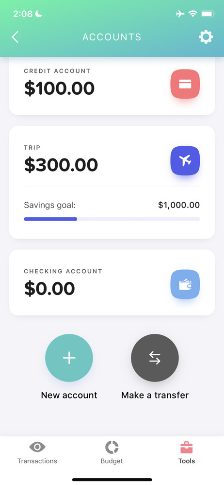 Buddy budget Accounts screenshot