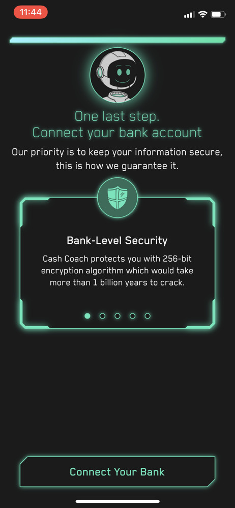 Cash Coach Connect integration screenshot