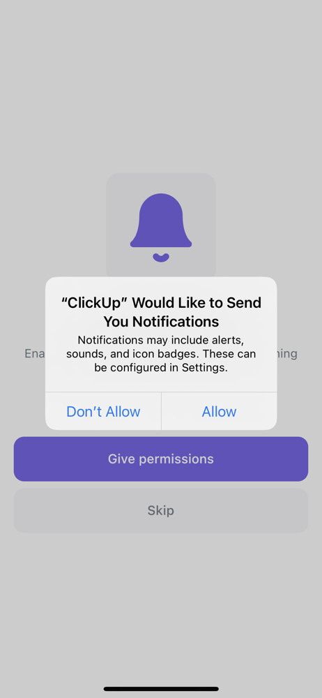 ClickUp Enable reminders screenshot
