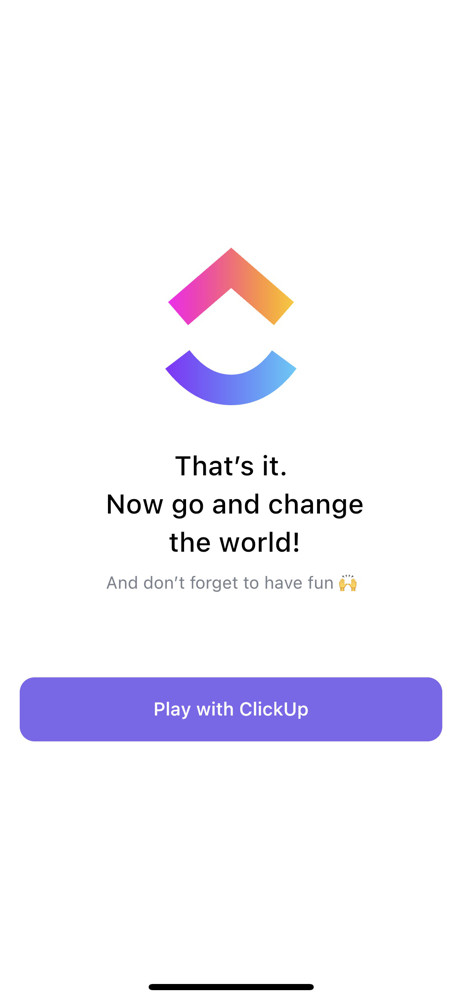 ClickUp Get started screenshot