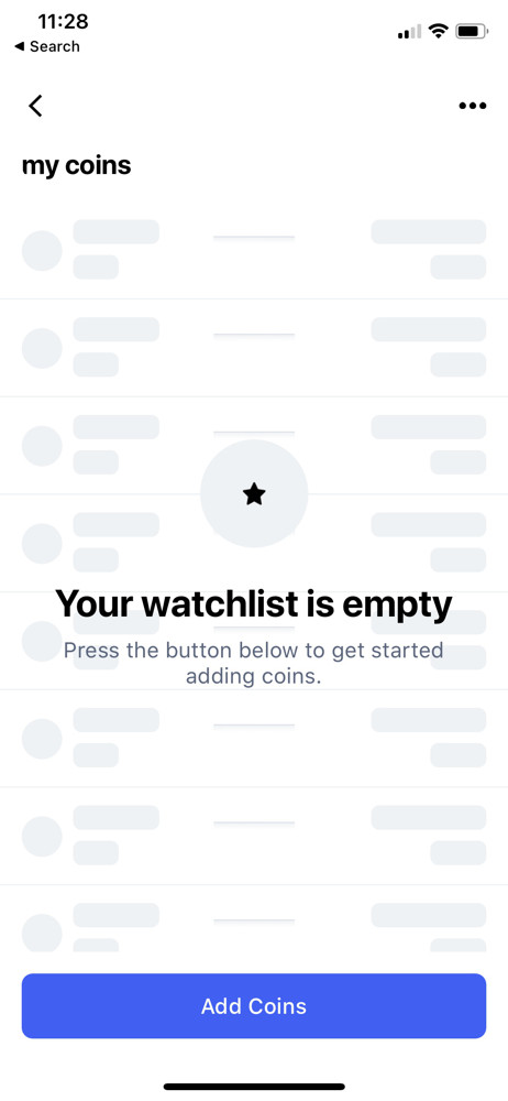 CoinMarketCap Watchlist screenshot