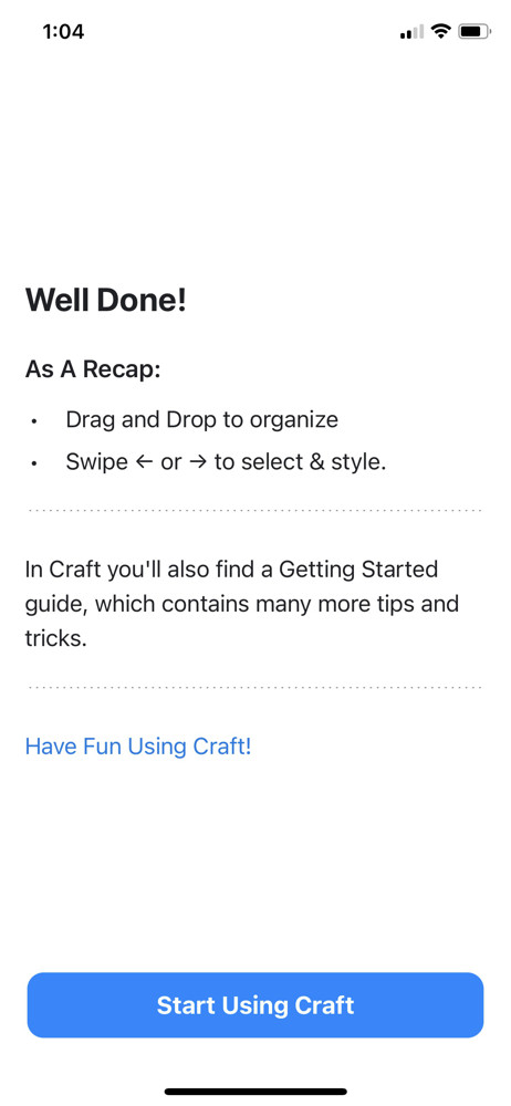 Craft.do Guide screenshot
