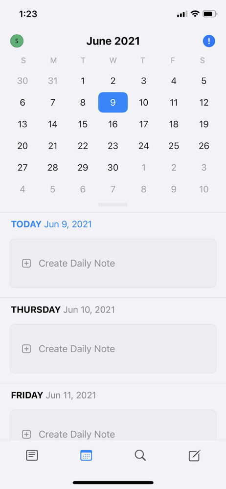 Craft.do Calendar screenshot