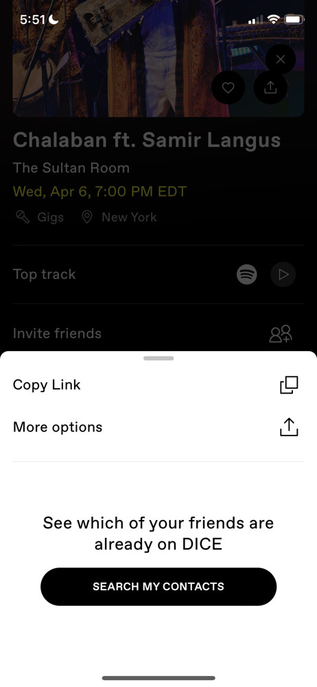 DICE Invite people screenshot