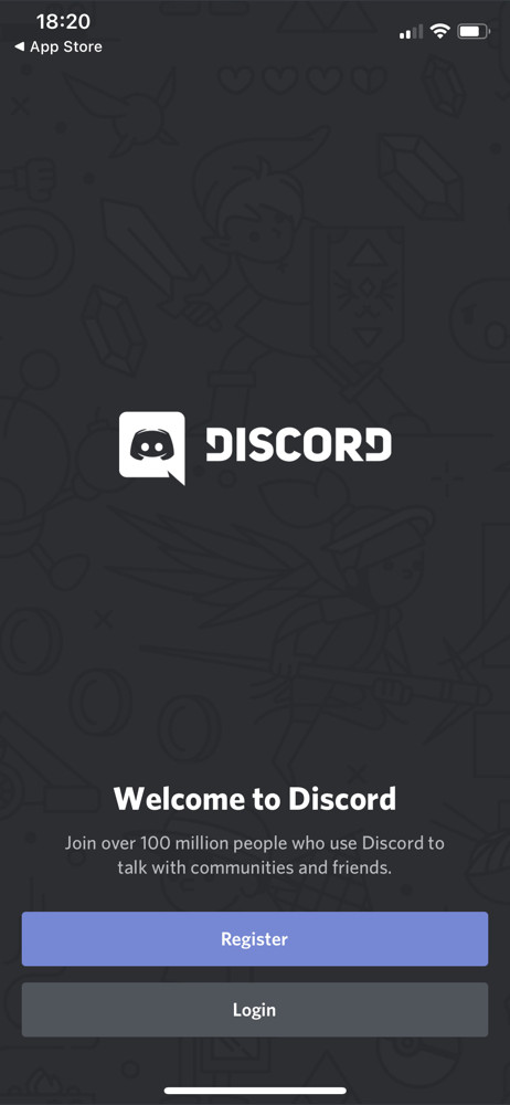 Discord Start screen screenshot