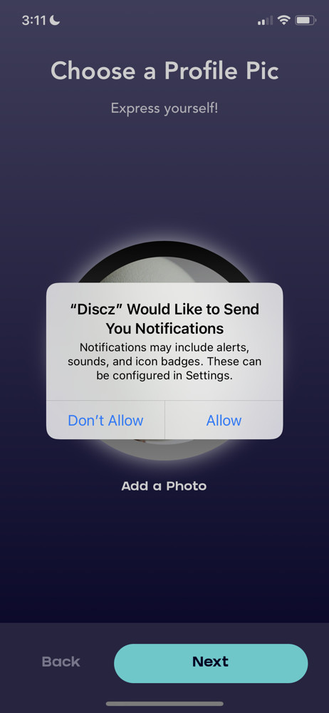 Discz Enable notifications screenshot