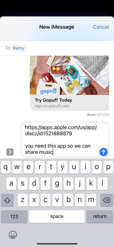 Discz Send invites screenshot