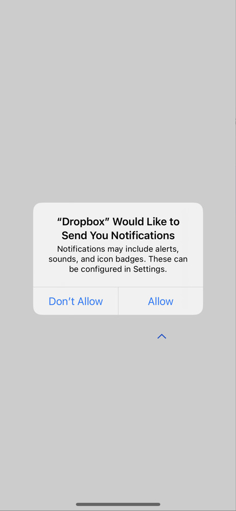 Dropbox Enable notifications screenshot