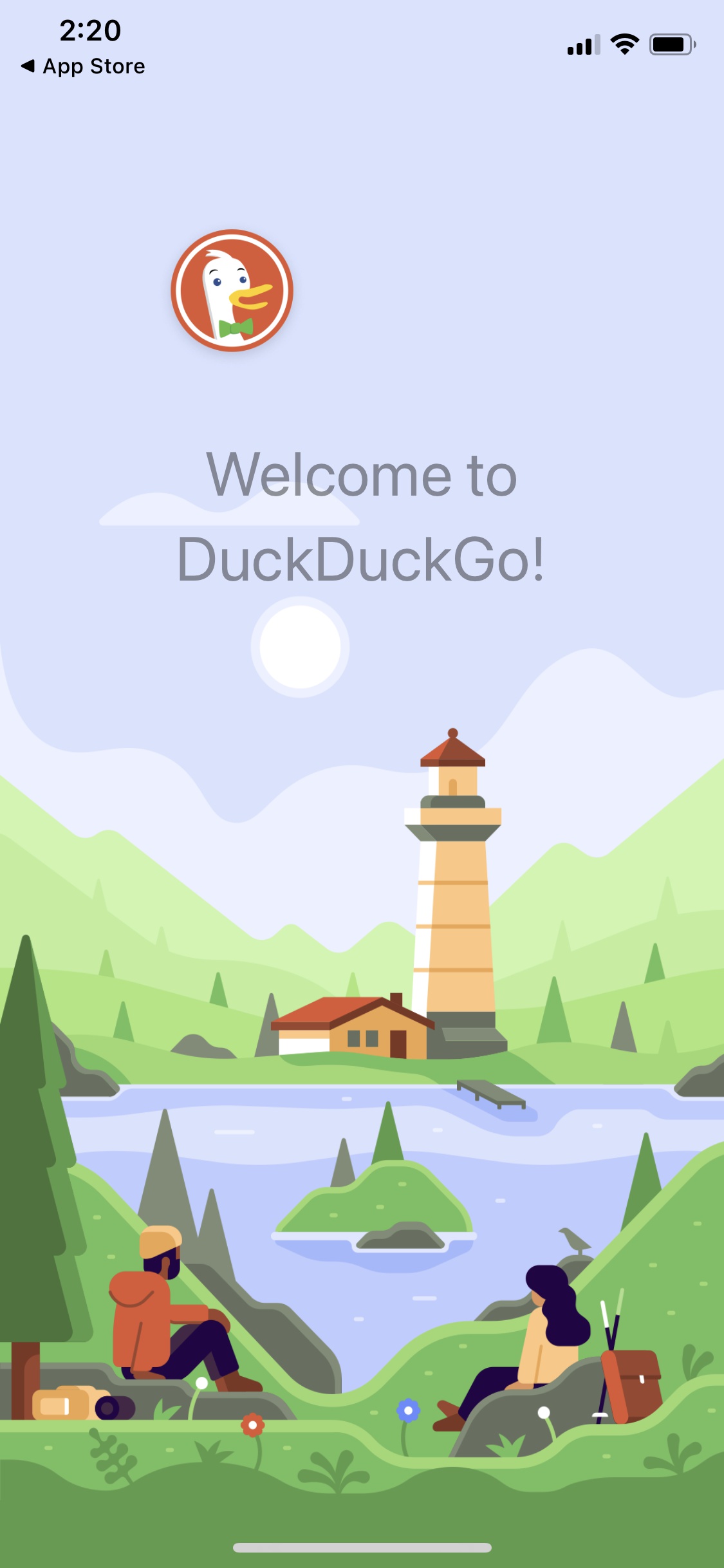 Screenshot Of Duckduckgo Welcome 8409