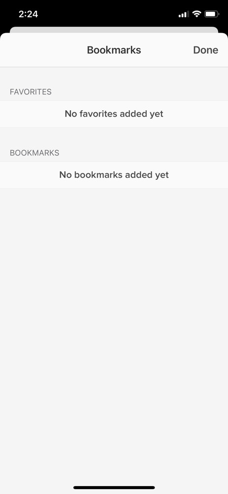 DuckDuckGo Bookmarks screenshot