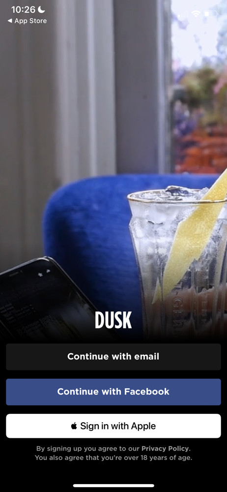 Dusk Start screen screenshot