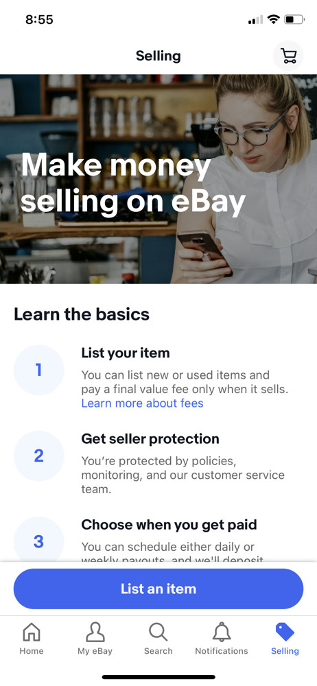 eBay Sell screenshot