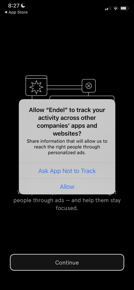 Endel Enable tracking screenshot