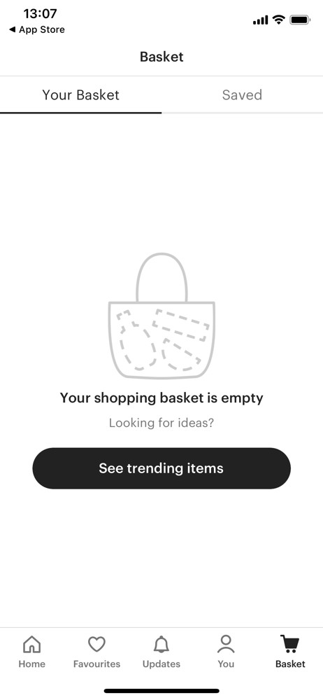 Etsy Basket screenshot