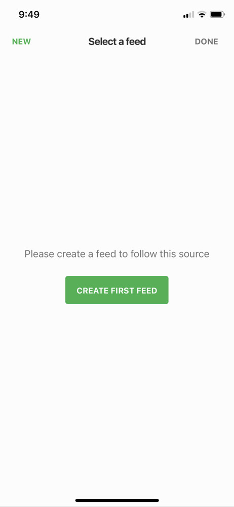Feedly Select a feed screenshot