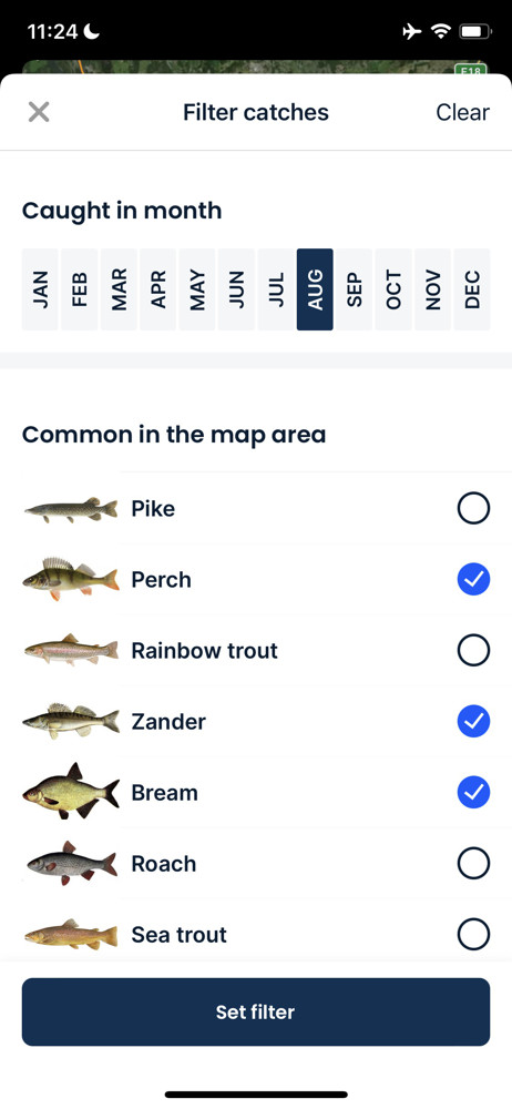 Fishbrain Filter screenshot