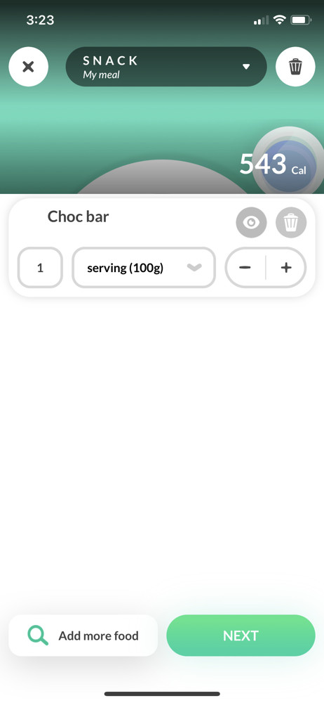 Foodvisor Add food screenshot