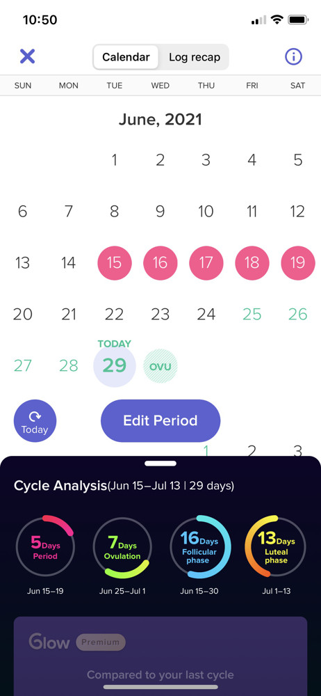 Glow Calendar screenshot