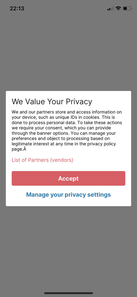 Gumtree Privacy policy screenshot