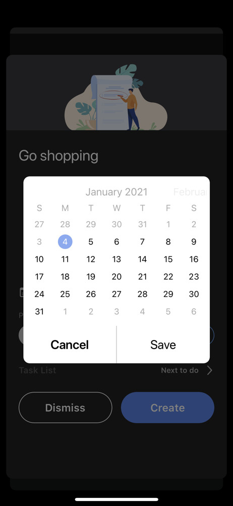HabitBox Select date screenshot