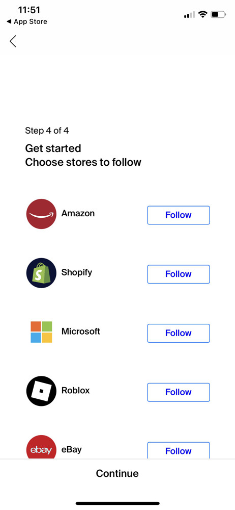 Honey Follow stores screenshot
