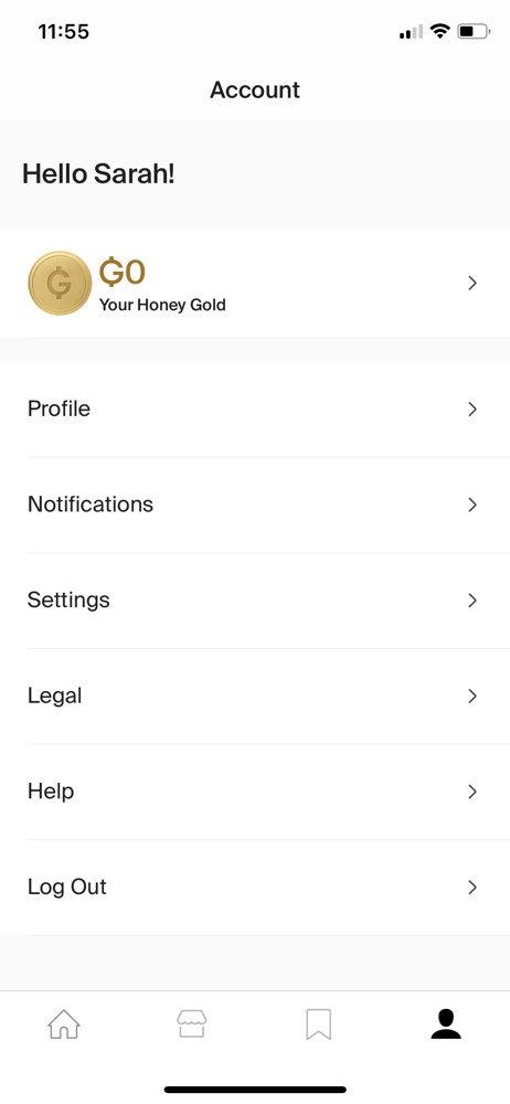 Honey Account screenshot
