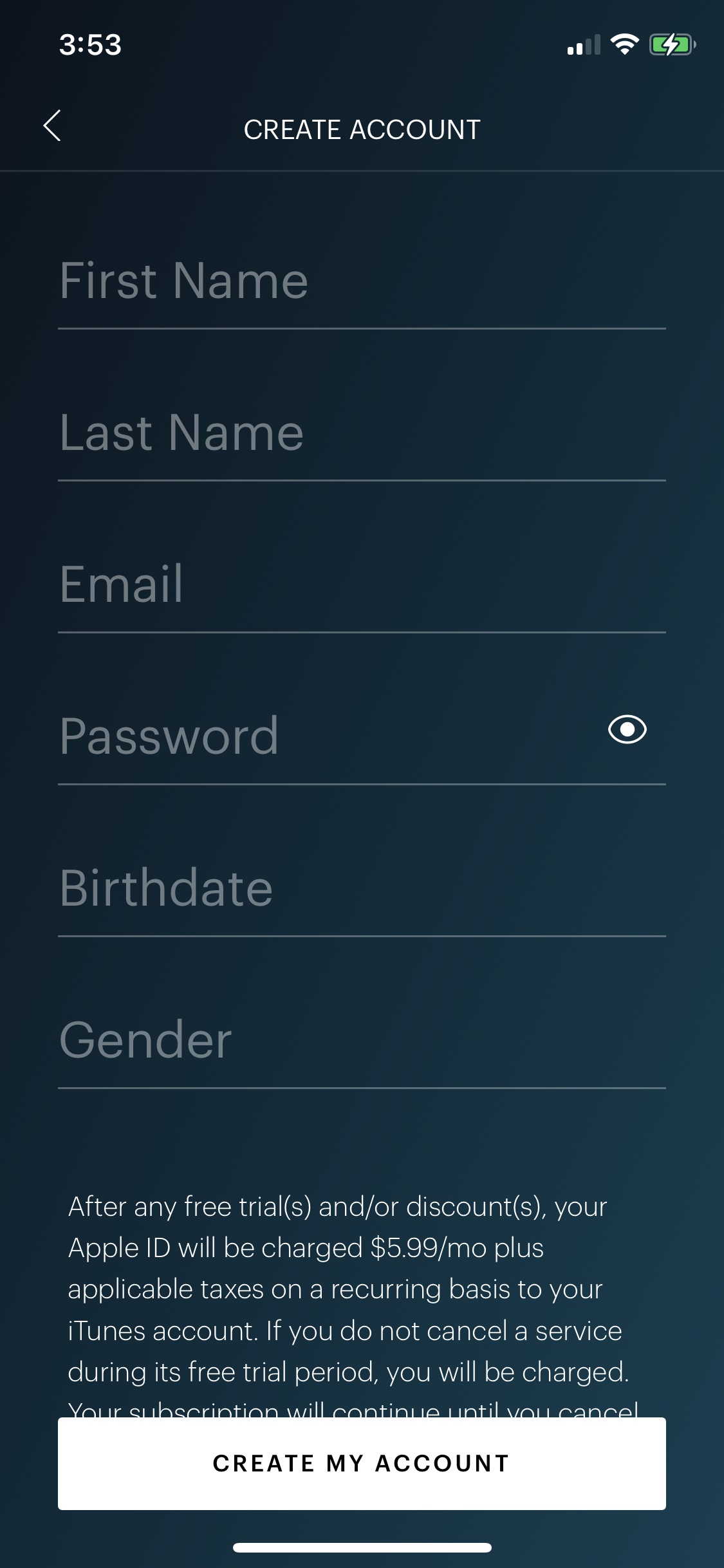 Screenshot of Hulu - Sign up