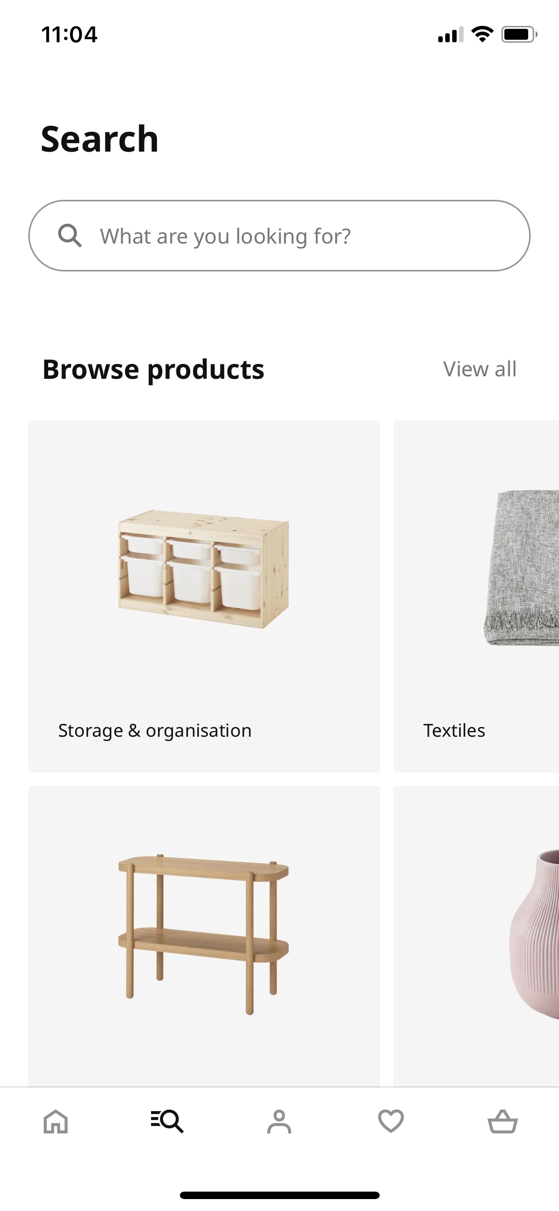 Screenshot of IKEA - Search