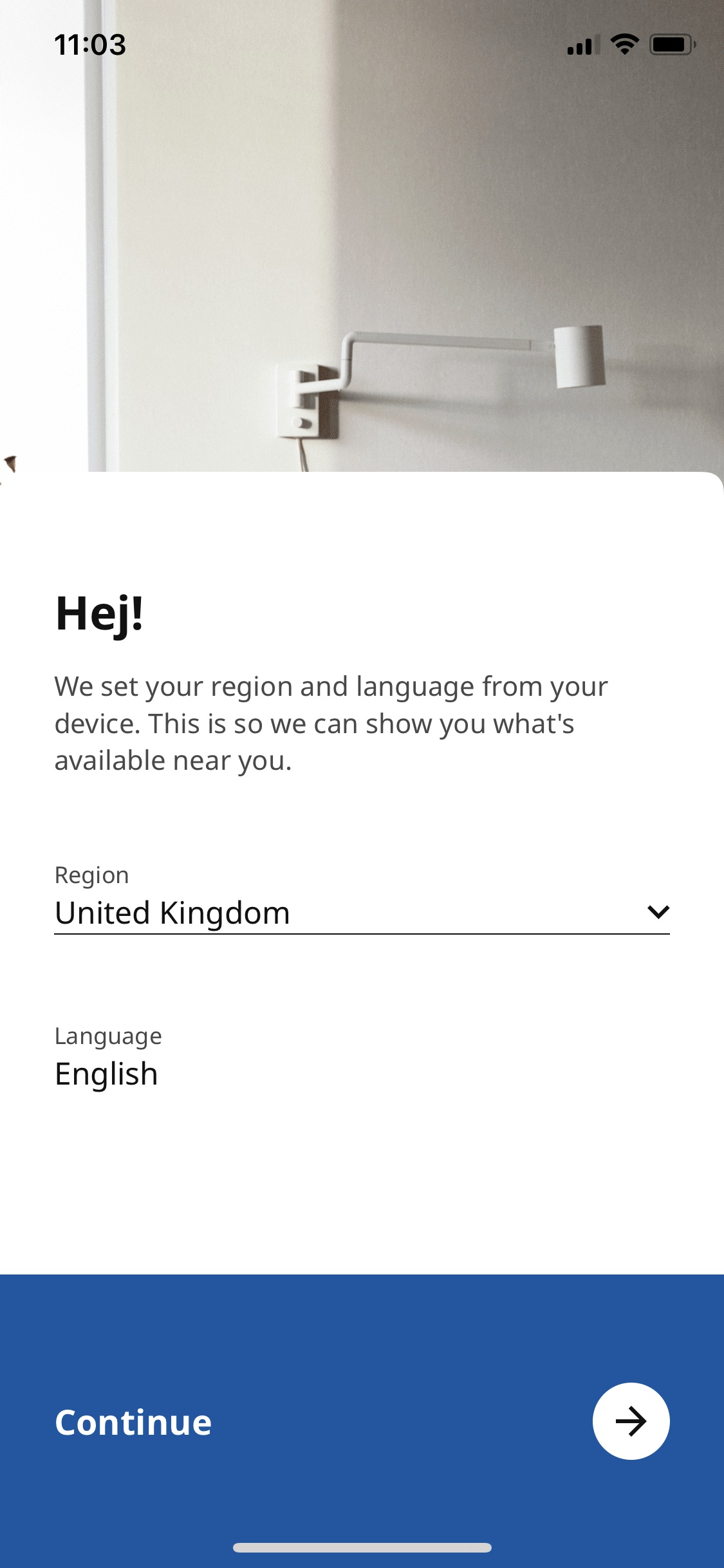 Screenshot of IKEA - Select country