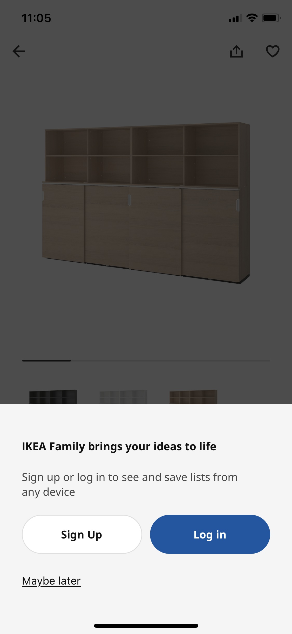 Screenshot of IKEA - Sign up