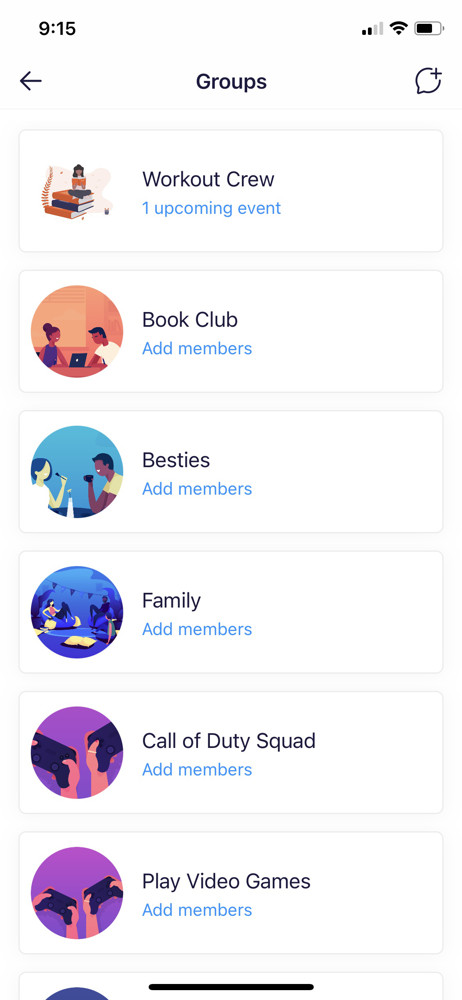 IRL Groups screenshot