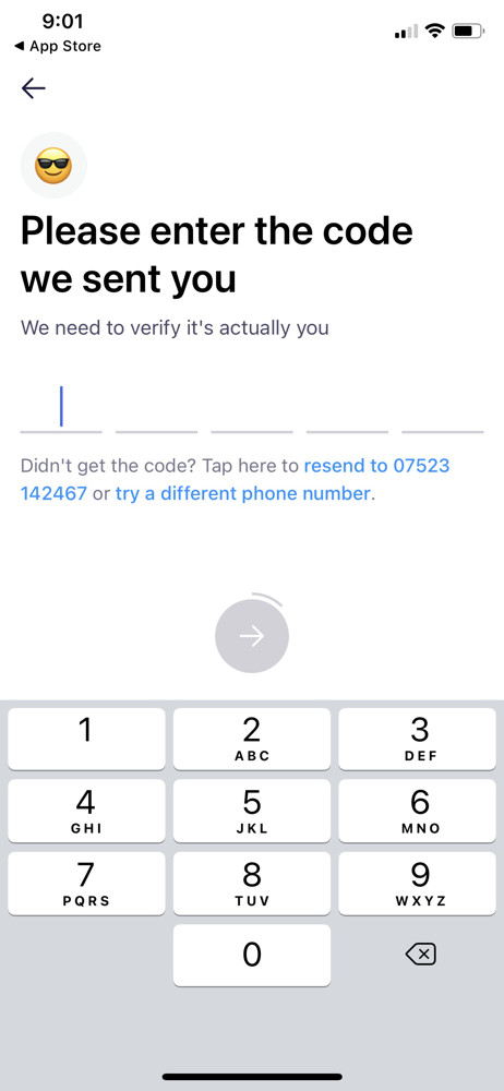 IRL Verify phone number screenshot
