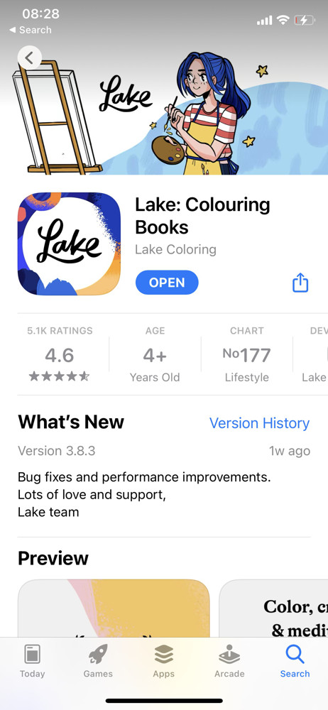 Lake App store listing screenshot