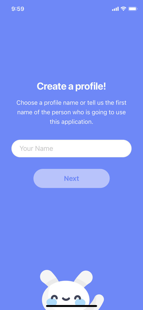Leeloo AAC Create profile screenshot
